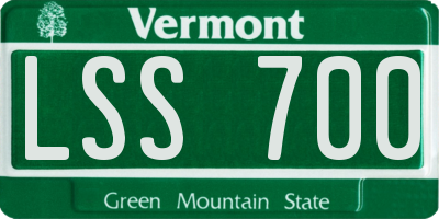 VT license plate LSS700