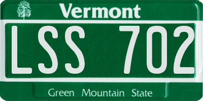 VT license plate LSS702