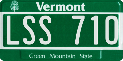 VT license plate LSS710