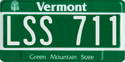 VT license plate LSS711