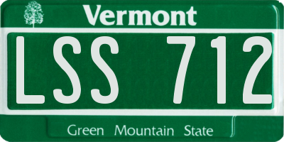 VT license plate LSS712