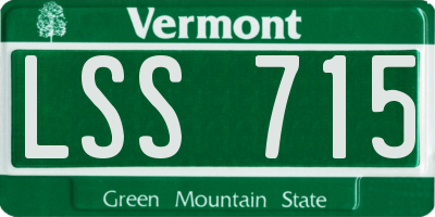 VT license plate LSS715
