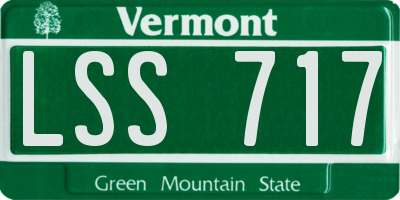 VT license plate LSS717