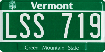 VT license plate LSS719