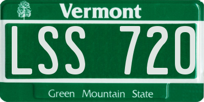 VT license plate LSS720