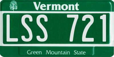 VT license plate LSS721