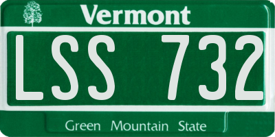 VT license plate LSS732