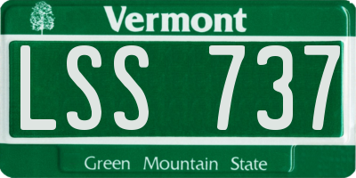 VT license plate LSS737