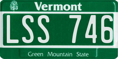 VT license plate LSS746