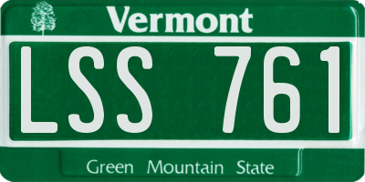 VT license plate LSS761