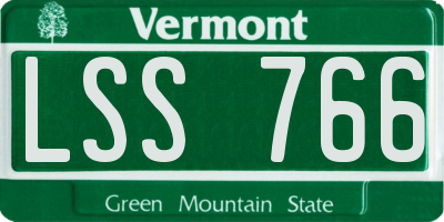 VT license plate LSS766