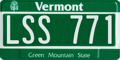 VT license plate LSS771