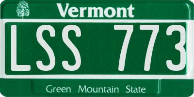 VT license plate LSS773