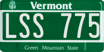 VT license plate LSS775