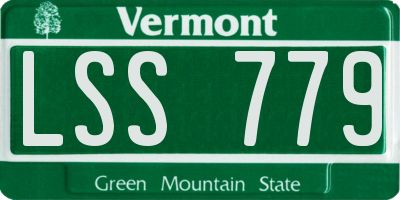 VT license plate LSS779