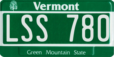 VT license plate LSS780