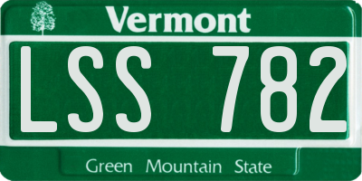 VT license plate LSS782