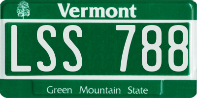 VT license plate LSS788