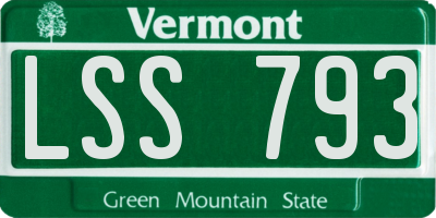 VT license plate LSS793