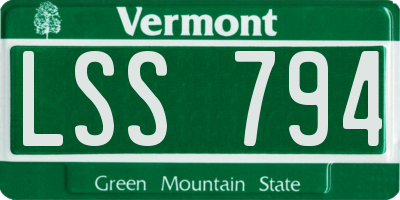 VT license plate LSS794