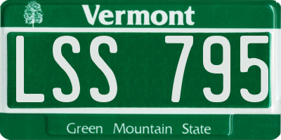 VT license plate LSS795
