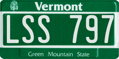 VT license plate LSS797