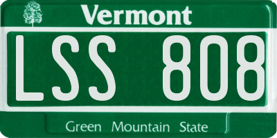 VT license plate LSS808