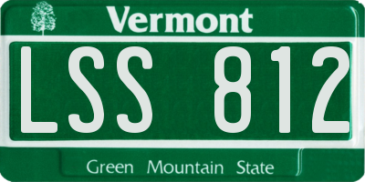 VT license plate LSS812