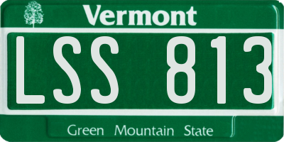 VT license plate LSS813