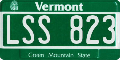 VT license plate LSS823