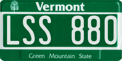 VT license plate LSS880