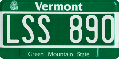 VT license plate LSS890