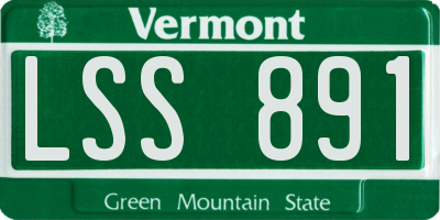 VT license plate LSS891