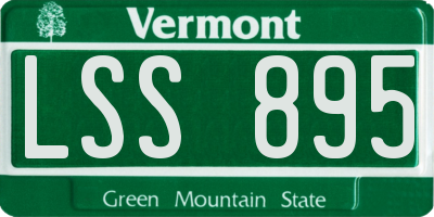 VT license plate LSS895