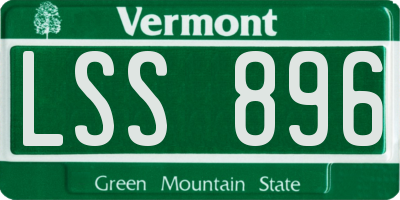 VT license plate LSS896
