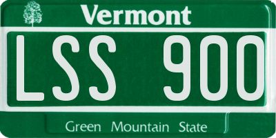 VT license plate LSS900