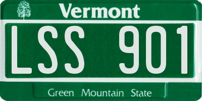 VT license plate LSS901