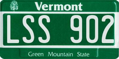 VT license plate LSS902