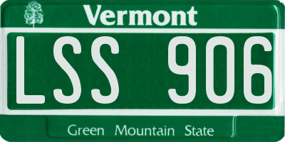 VT license plate LSS906