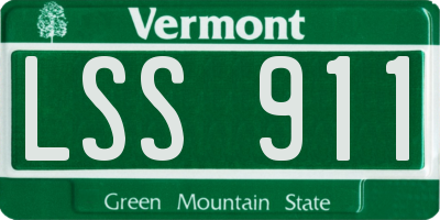 VT license plate LSS911
