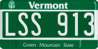 VT license plate LSS913