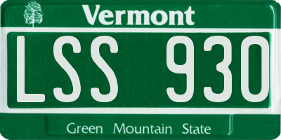 VT license plate LSS930