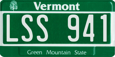 VT license plate LSS941