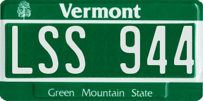 VT license plate LSS944