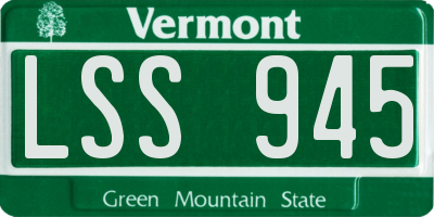 VT license plate LSS945