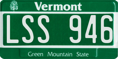 VT license plate LSS946