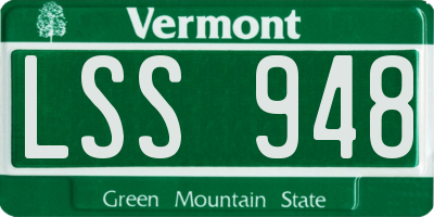 VT license plate LSS948