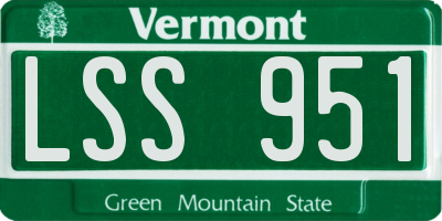 VT license plate LSS951