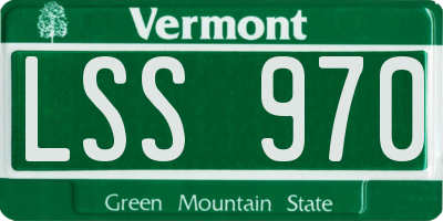 VT license plate LSS970