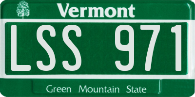 VT license plate LSS971